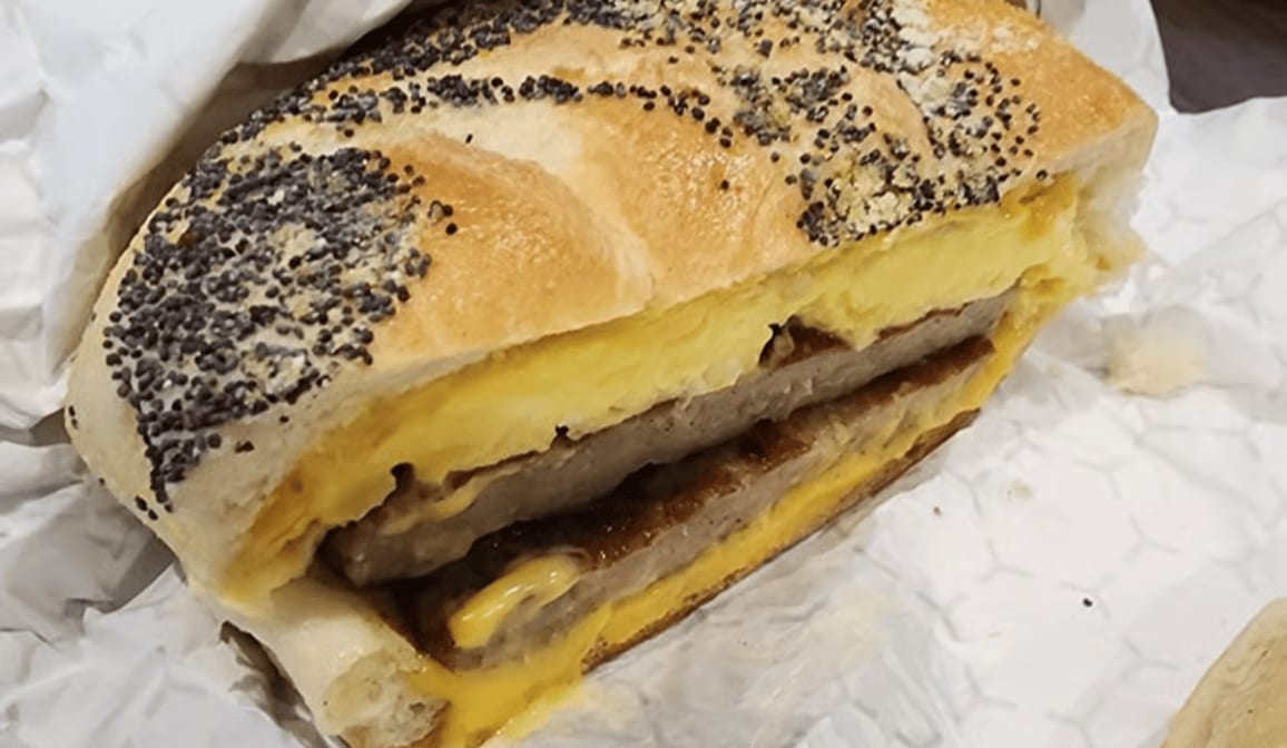 Sausage & Eggs Sandwich.