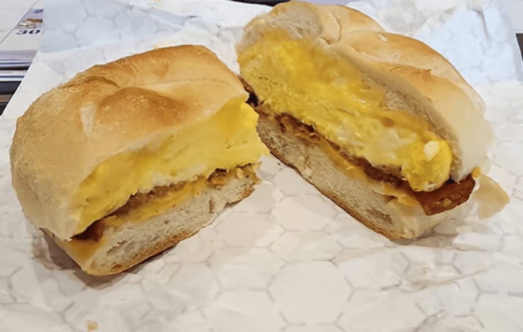 Bacon & Eggs Sandwich.